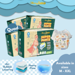 Momy Gold Super Pants Baby Diapers - Bundle of 4 ( M,L,XL,XXL)